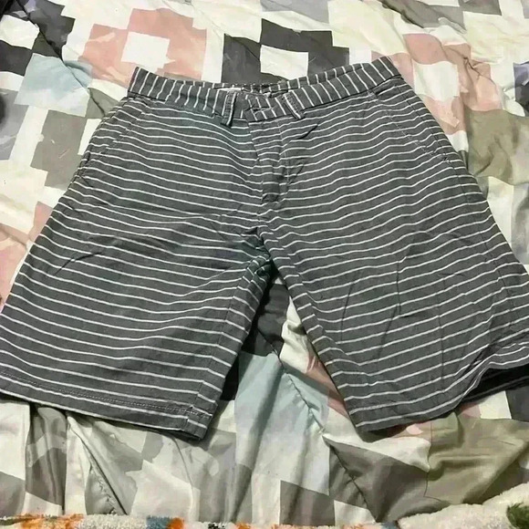Light Blue Striped Shorts - Picture 1 of 4